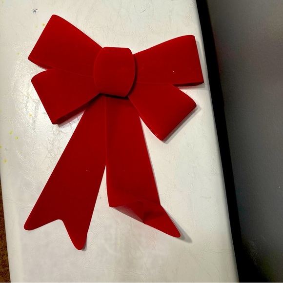 Vintage Handmade Red Bow Ornament - Picture 1 of 4
